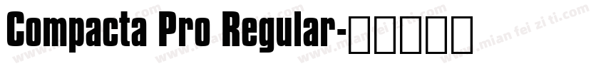 Compacta Pro Regular字体转换